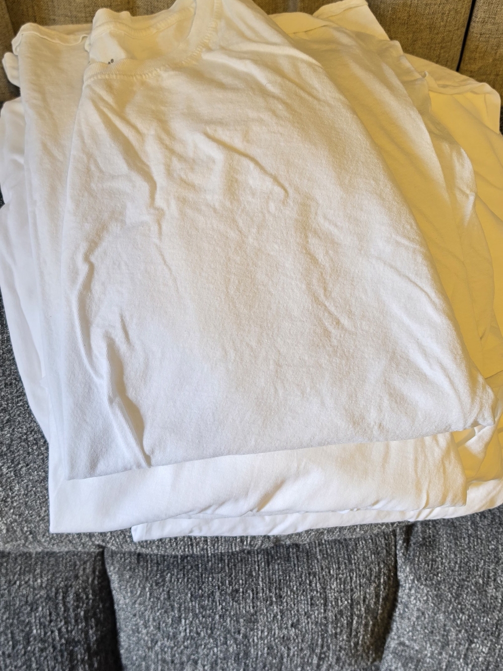 Hanes White Short Sleeve Crew Neck T-Shirt - Classic White